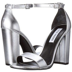 Steve Madden Carson Silver Leather Heel